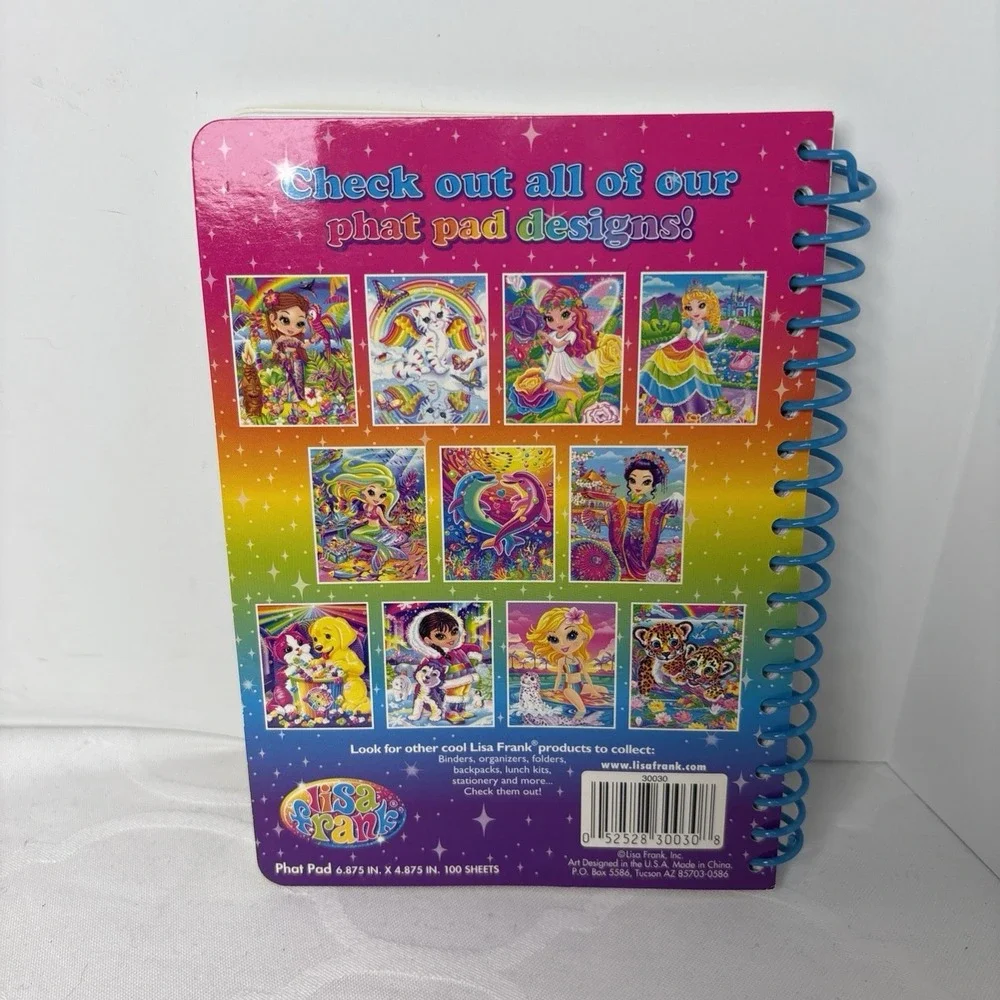 Lisa Frank Dancing Dolphins Phat Pad Notebook Spiral Paper Rainbow Colorful